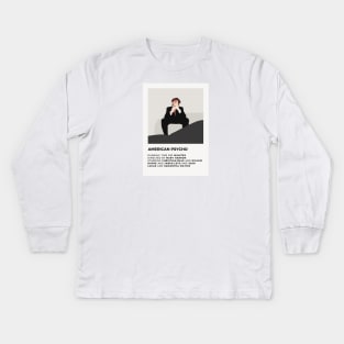 American Psycho Minimalist Poster Kids Long Sleeve T-Shirt